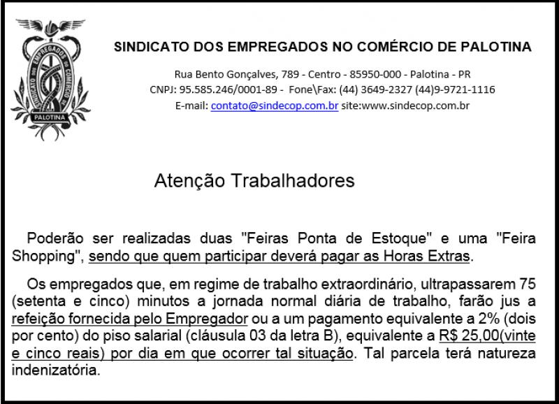 comunicado feira