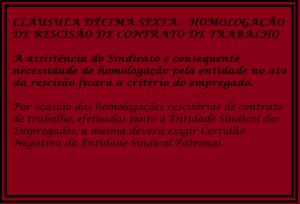HOMOLOGAÇÃO