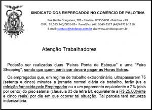 comunicado feira